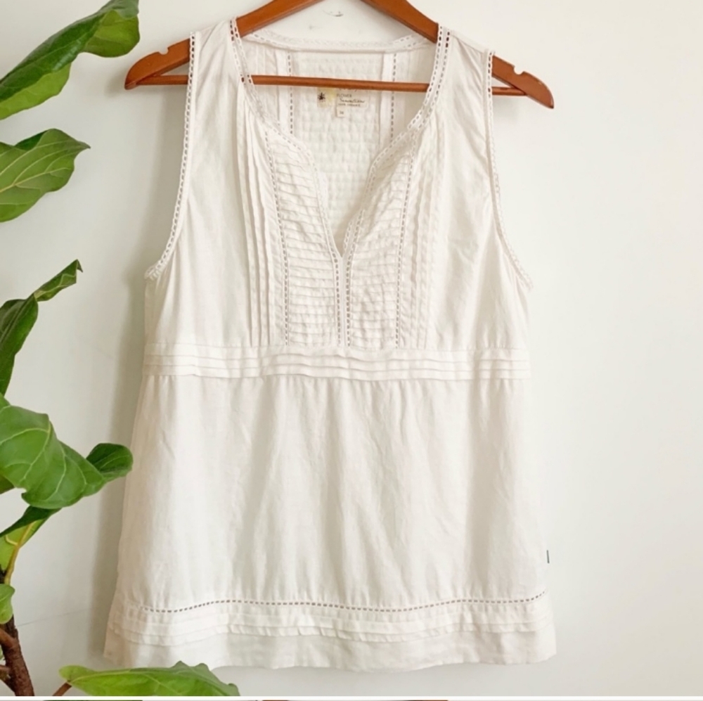 Jackpot Flower 100% Organic Linen Top 8